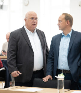 Dr. Andreas Schmidt und Dr. Falko Grube im Landtag von Sachsen-Anhalt